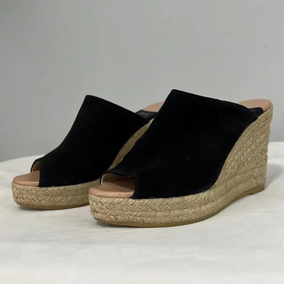 Gaimo Women’s Soft Leather and Black Suede Espadrille Wedge Heels size 36 - Picture 4 of 9